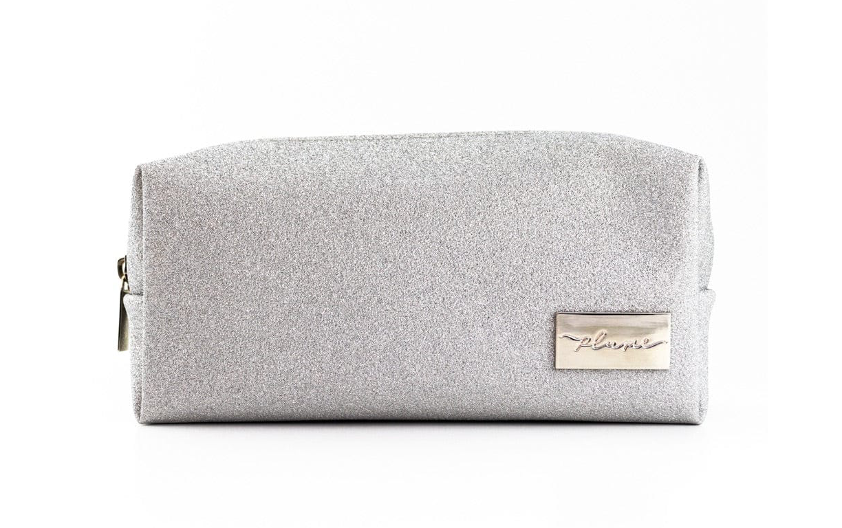 Plume Glam & Go Cosmetic Bag - Silver Sparkle