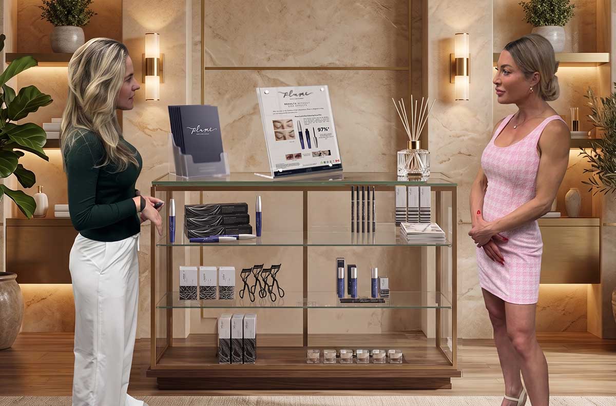 Plume stocked at a prestige medi-spa partner location